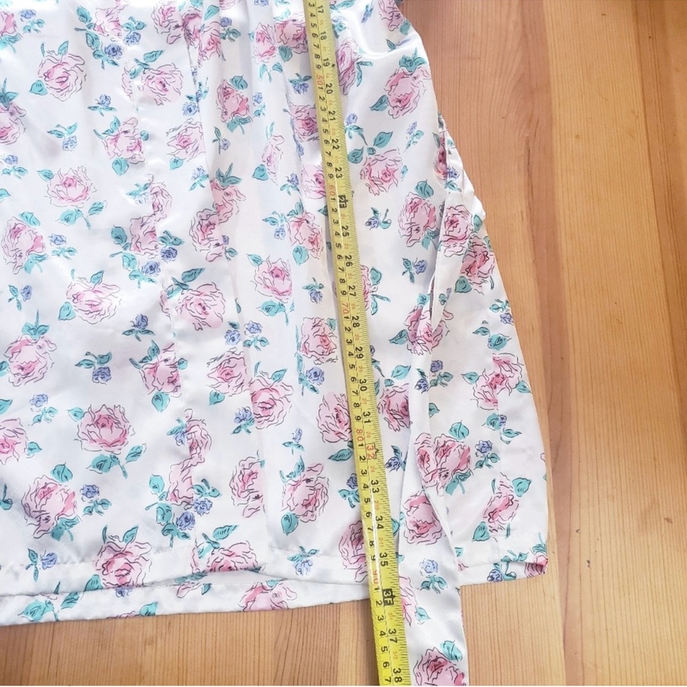 Vintage Jessica Satin Floral Robe - Picture 7 of 7